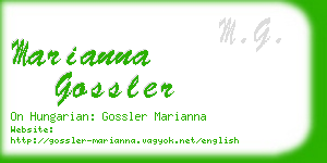 marianna gossler business card
